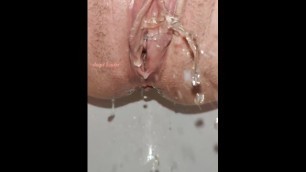 Find out how Women Piss. Macro Slow Motion Pee Hole View