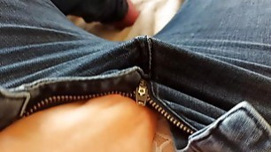 4K masturbation in jeans with orgasm