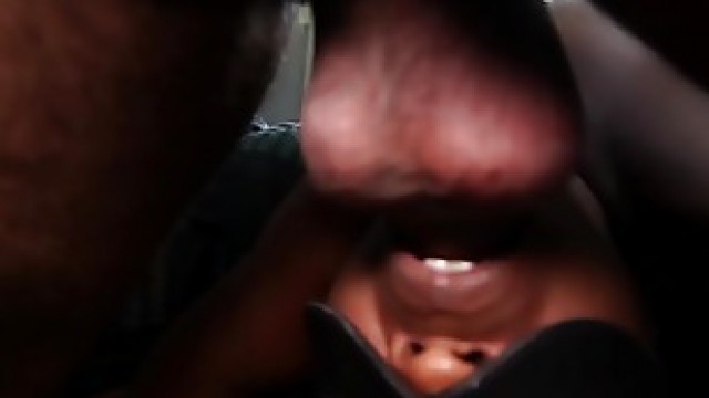 Young African couple hard deepthroat