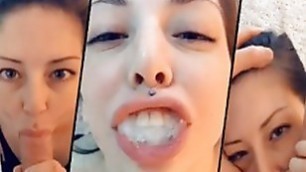 Sucking My Ex 's Best Friend 's Dick and Swallowing his Big Load Snapchat Porn