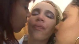 3 Brazilian Lesbians Kissing