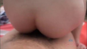 Skinny 18 Year old sucking and fucking on beach (Amateur POV) Kate Bloom