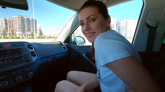 Her fetish&comma; swallow cum in the car